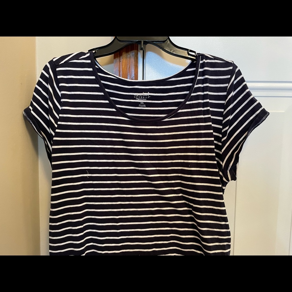 Maternity ruched sided dress